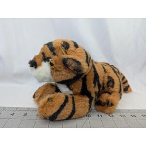 Fundamental Too Squeezems Tiger Plush 1987 Vintage No Sounds Stuffed Animal Toy